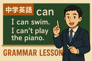 中学英文法14　助動詞①can