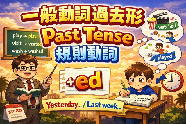 中学英文法18　過去形②一般動詞(規則動詞)